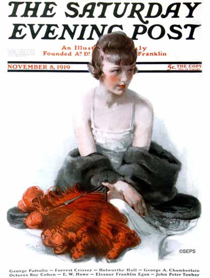 Anita Parkhurst Cover Artist Saturday Evening Post 1919_11_08 | The Saturday Evening Post Graphic Art Covers 1892-1930