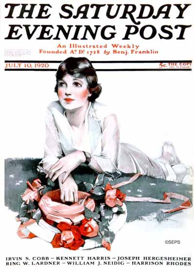 Anita Parkhurst Cover Artist Saturday Evening Post 1920_07_10 | The Saturday Evening Post Graphic Art Covers 1892-1930