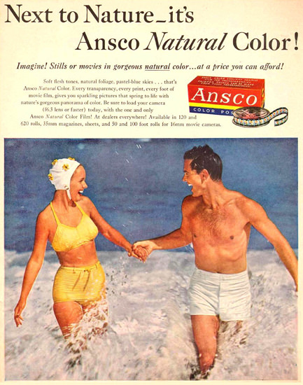 Ansco Natural Color Film 1951 | Sex Appeal Vintage Ads and Covers 1891-1970