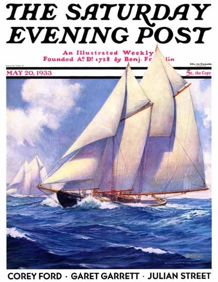 Anton Otto Fischer Saturday Evening Post 1933_05_20 | The Saturday Evening Post Graphic Art Covers 1931-1969