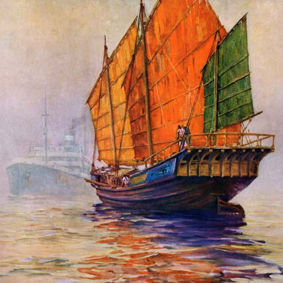 Anton Otto Fischer Saturday Evening Post Junk 1931_05_30 Copyright crop | Best of Vintage Cover Art 1900-1970