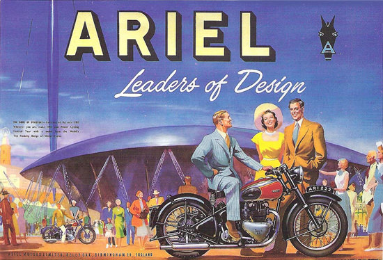 Ariel Motorcycles Twin Leaders Of Design 1951 | Sex Appeal Vintage Ads and Covers 1891-1970