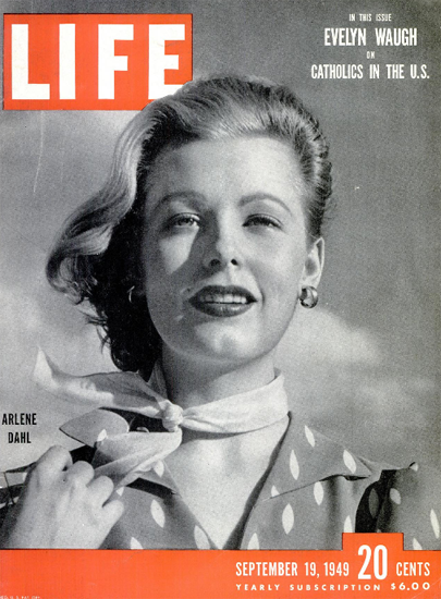 Arlene Dahl 19 Sep 1949 Copyright Life Magazine | Life Magazine BW Photo Covers 1936-1970