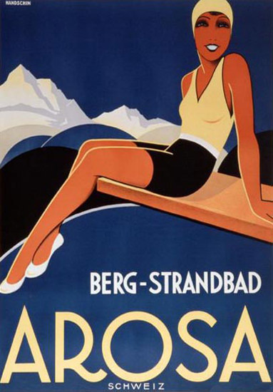 Arosa Berg Strandbad Schweiz Switzerland 1933 | Sex Appeal Vintage Ads and Covers 1891-1970