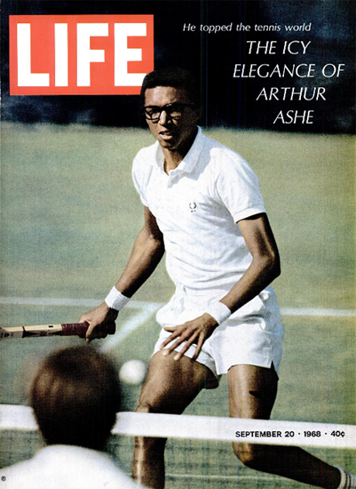 Arthur Ashe wins first open US Open 20 Sep 1968 Copyright Life Magazine | Life Magazine Color Photo Covers 1937-1970