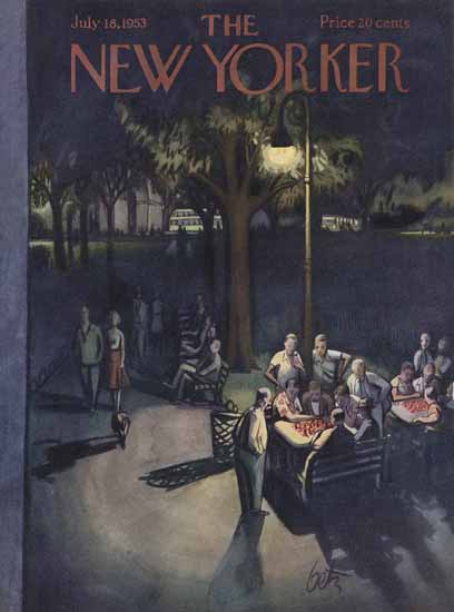 Arthur Getz The New Yorker 1953_07_18 Copyright | New Yorker -1970 Arthur Getz The New Yorker 1953_07_18 Copyright | The New Yorker Graphic Art Covers 1946-1970