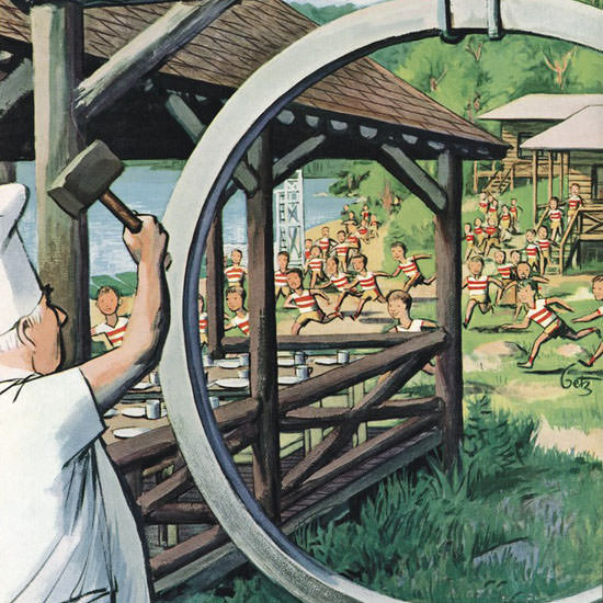Arthur Getz The New Yorker 1953_08_22 Copyright crop | Best of Vintage Cover Art 1900-1970
