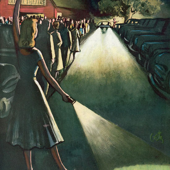 Arthur Getz The New Yorker 1956_07_07 Copyright crop | Best of 1950s Ad and Cover Art