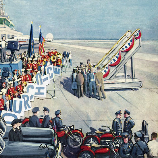 Arthur Getz The New Yorker 1956_09_15 Copyright crop | Best of Vintage Cover Art 1900-1970