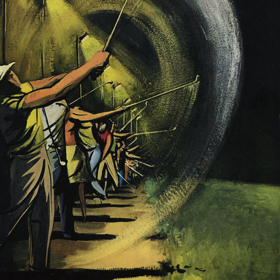 Arthur Getz The New Yorker 1957_06_15 Copyright crop | Best of Vintage Cover Art 1900-1970