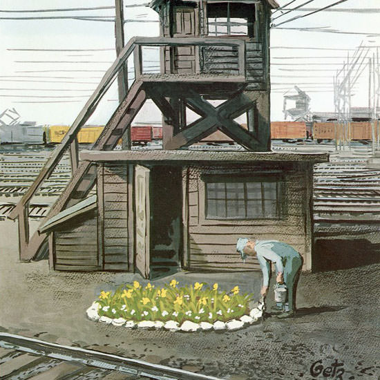Arthur Getz The New Yorker 1960_03_26 Copyright crop | Best of 1960s Ad and Cover Art