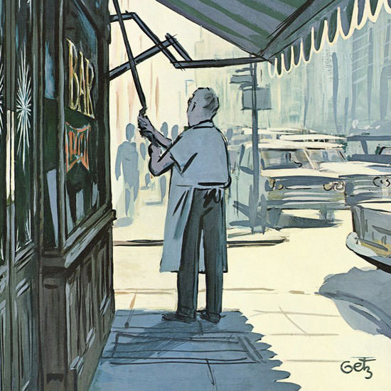 Arthur Getz The New Yorker 1967_07_08 Copyright crop | Best of Vintage Cover Art 1900-1970