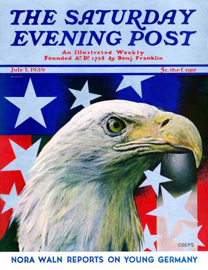 Arthur H Fisher Saturday Evening Post Sam American Eagle 1939_07_01 | The Saturday Evening Post Graphic Art Covers 1931-1969