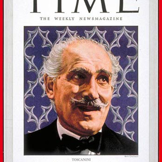 Arturo Toscanini Time Magazine 1948-04 by Boris Chaliapin crop | Best of Vintage Cover Art 1900-1970
