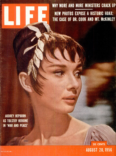 Audrey Hepburn in War And Peace 20 Aug 1956 Copyright Life Magazine | LIFE Photo color Audrey Hepburn in War And Peace 20 Aug 1956 Copyright Life Magazine | Life Magazine Color Photo Covers 1937-1970