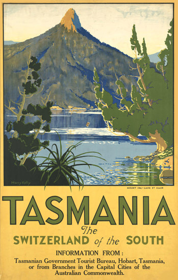 Australia Tasmania Switzerland Of South 1930s | Vintage Travel Posters 1891-1970