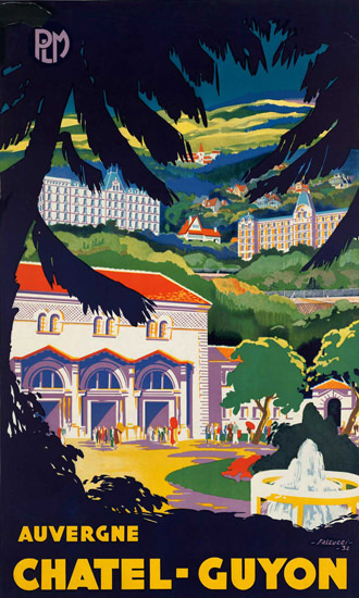 Auvergne Chatel-Guyon 1930s | Vintage Travel Posters 1891-1970