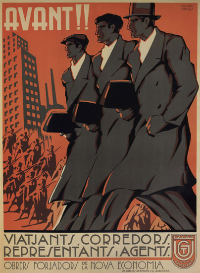 Avant Viatjants Corredors Spain Espana | Vintage War Propaganda Posters 1891-1970