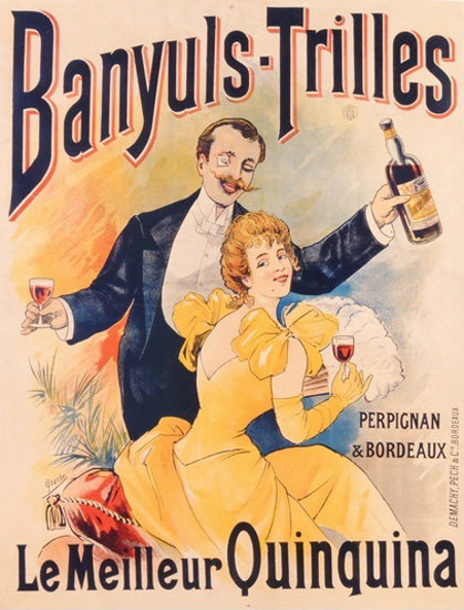 Banyuls-Trilles Meilleur Quinquina 1898 Perpignan | Sex Appeal Vintage Ads and Covers 1891-1970