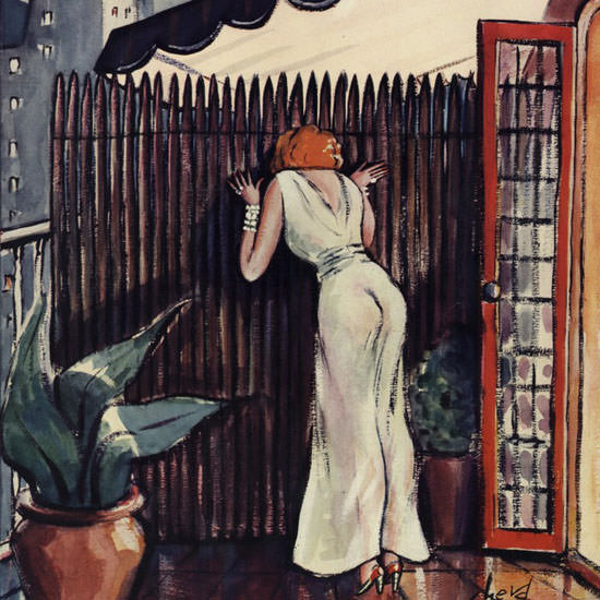 Barbara Shermund The New Yorker 1933_07_29 Copyright crop | Best of Vintage Cover Art 1900-1970
