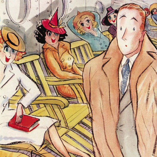 Barbara Shermund The New Yorker 1939_01_28 Copyright crop | Best of 1930s Ad and Cover Art