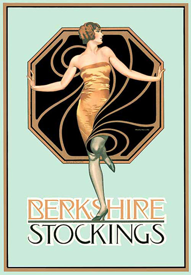 Berkshire Stockings Girl Coles Phillips | Sex Appeal Vintage Ads and Covers 1891-1970