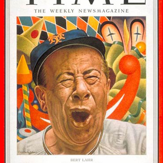 Bert Lahr Time Magazine 1951-10 by Ernest Hamlin Baker crop | Best of 1950s Ad and Cover Art