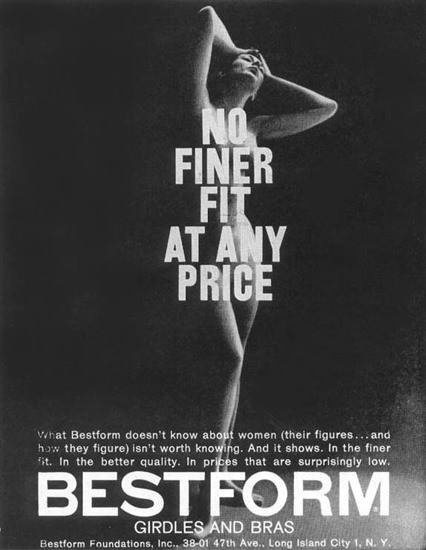 Bestform Girdles And Bras No Finer Fit 1957 | Sex Appeal Vintage Ads and Covers 1891-1970