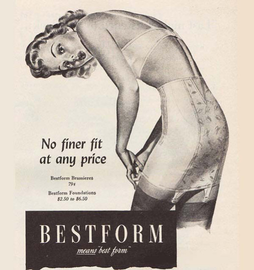 Bestform Lingerie Means Best Form No Finer Fit | Sex Appeal Vintage Ads and Covers 1891-1970