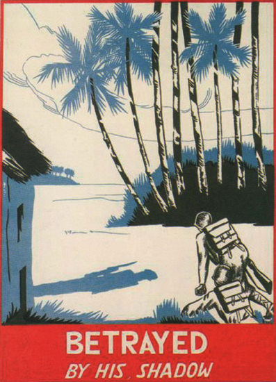 Betrayed By His Shadow Ceylon Sri Lanka | Vintage War Propaganda Posters 1891-1970