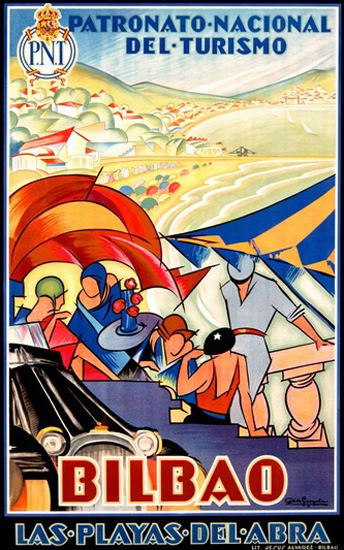 Bilbao Las Playas Del Abra | Vintage Travel Posters 1891-1970