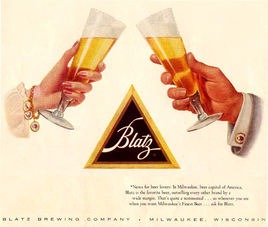 Blatz Brewing Company News For Beer 1952 | Vintage Ad and Cover Art 1891-1970