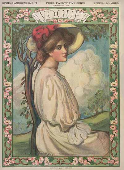 Boardman Robinson Vogue Cover 1906-02-22 Copyright | Vogue Magazine Graphic Art Covers 1902-1958