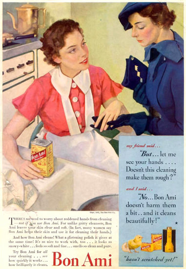 Bon Ami Cleaner 1935 | Vintage Ad and Cover Art 1891-1970