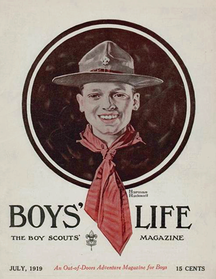 Boys Life July 1919 Norman Rockwell | 400 Norman Rockwell Magazine Covers 1913-1963