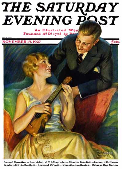 Bradshaw Crandell Saturday Evening Post 1927_11_19 | The Saturday Evening Post Graphic Art Covers 1892-1930