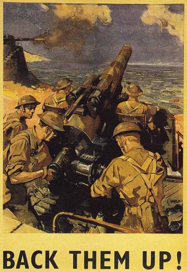 British Armed Forces Back Them Up 11 | Vintage War Propaganda Posters 1891-1970