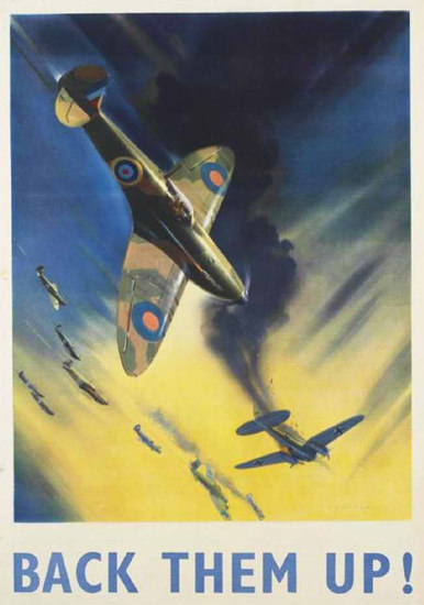 British Armed Forces Back Them Up 15 | Vintage War Propaganda Posters 1891-1970