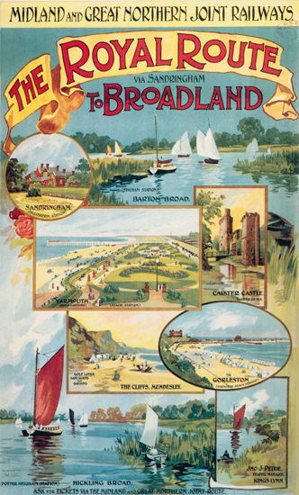 Broadland Royal Route Midland Great Northern | Vintage Travel Posters 1891-1970