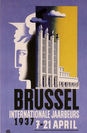 Brussel Internationale Jaarbeurs 1937 Belgium | Vintage Ad and Cover Art 1891-1970