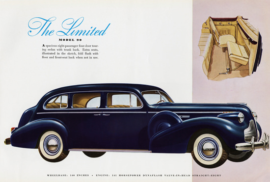 Buick Limited 141 HP Model 90 Touring 1939 | Vintage Cars 1891-1970