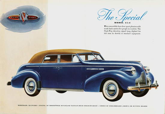 Buick Special Model 41-C Sport Phaeton 1939 | Vintage Cars 1891-1970