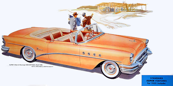 Buick Super 2-Door Convertible 1955 | Vintage Cars 1891-1970
