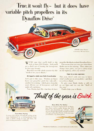 Buick Super Riviera 1955 Dynaflow Drive Red | Vintage Cars 1891-1970