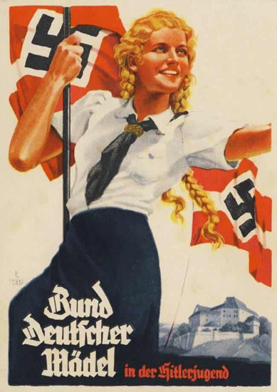 Bund Deutscher Maedel In Der Hitler Jugend 2 | Vintage War Propaganda Posters 1891-1970