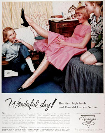 Bur-Mil Cameo Nylon Stockings Teenagers Day | Vintage Ad and Cover Art 1891-1970