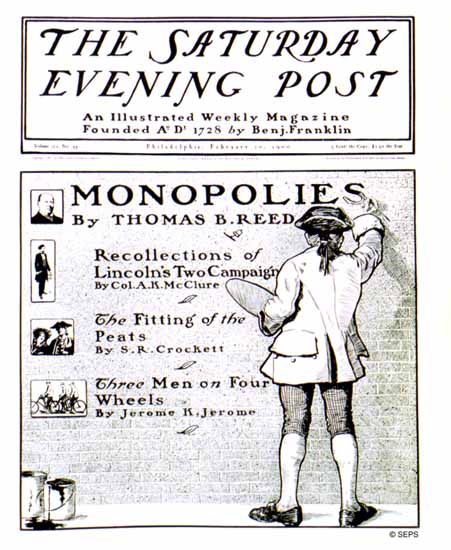 C Hay Saturday Evening Post Cover Monopolies 1900_02_10 | The Saturday Evening Post Graphic Art Covers 1892-1930