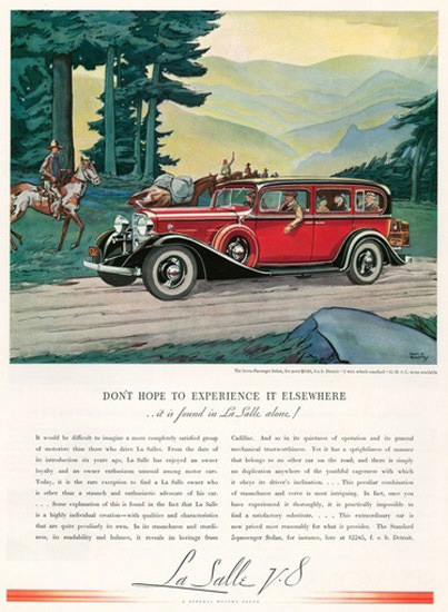 Cadillac La Salle V8 Red Forest | Vintage Cars 1891-1970