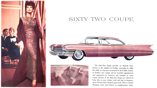 Cadillac Sixty-Two Coupe 1960 Pink | Sex Appeal Vintage Ads and Covers 1891-1970