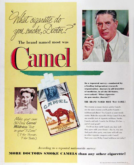 Camel 1951 Your Doctors Smoke Camels | Vintage Ad and Cover Art 1891-1970